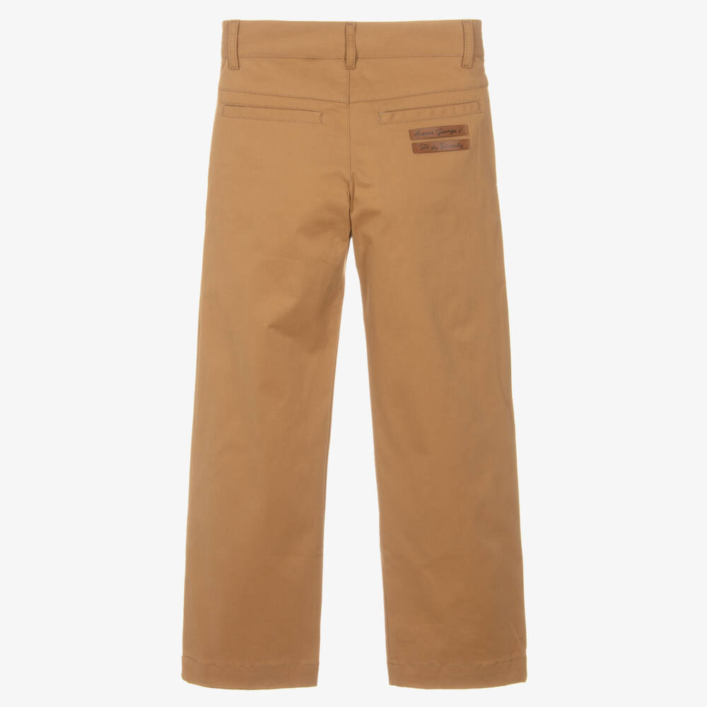 Givenchy-Boys Camel Brown Gabardine Trousers | Childrensalon Outlet