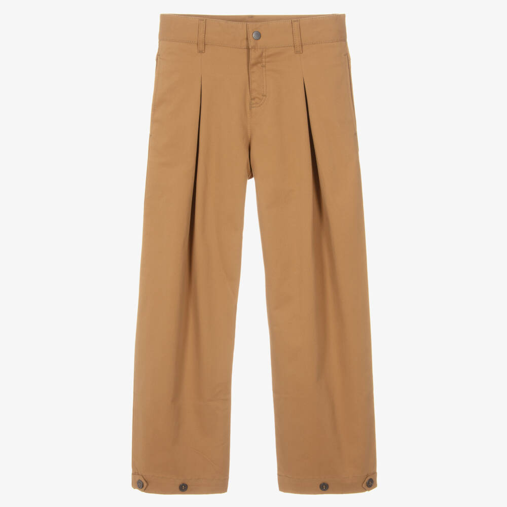 Givenchy-Boys Casual Beige Twill Trousers | Childrensalon Outlet