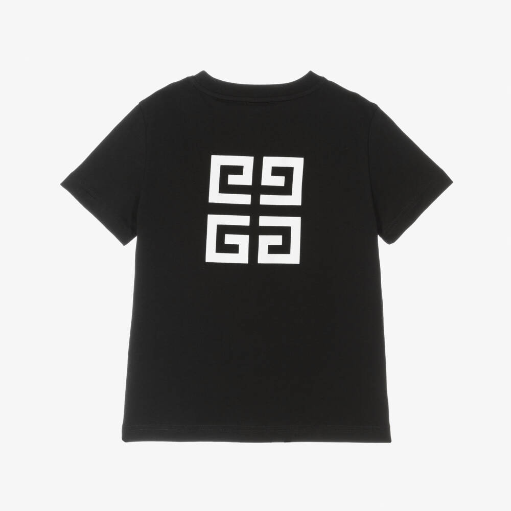 Givenchy-Boys Classic Black Logo Tee | Childrensalon Outlet