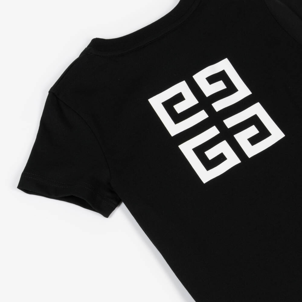 Givenchy-Boys Classic Black Logo Tee | Childrensalon Outlet