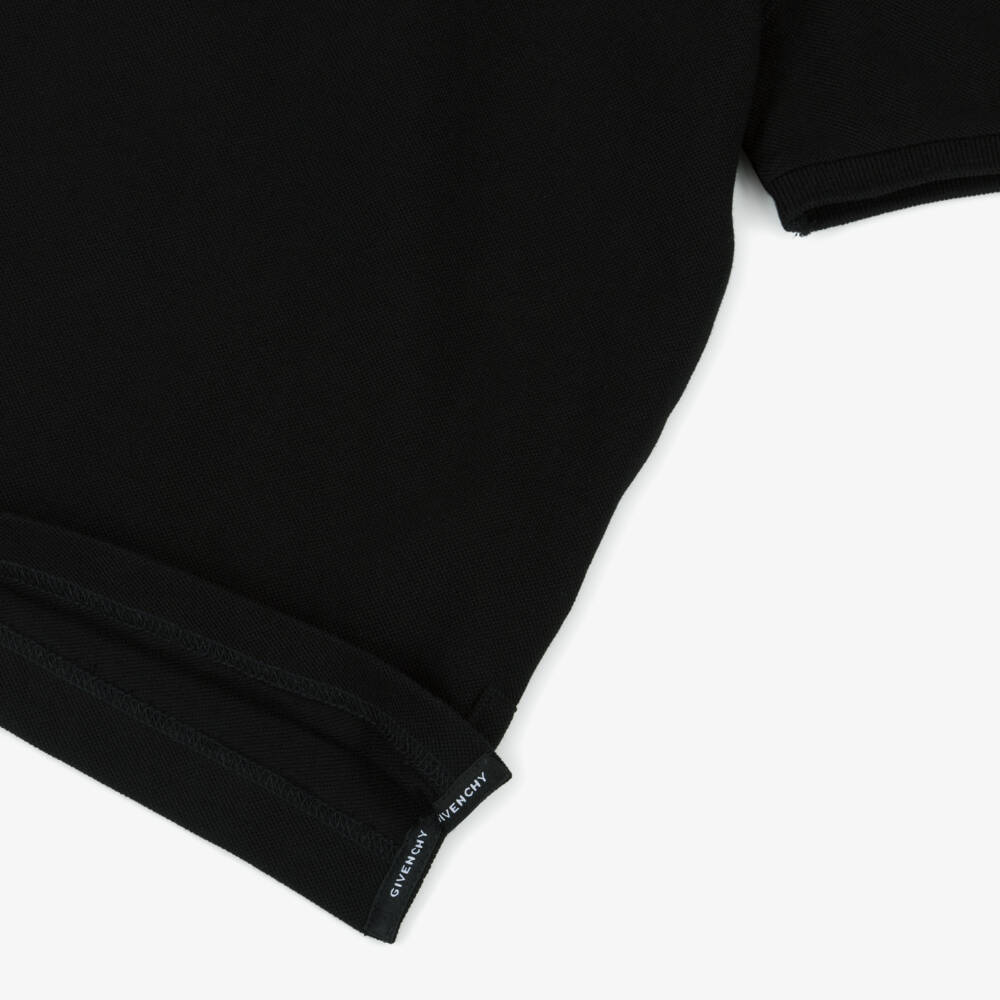 Givenchy-Boys Classic Black Piqué Polo | Childrensalon Outlet