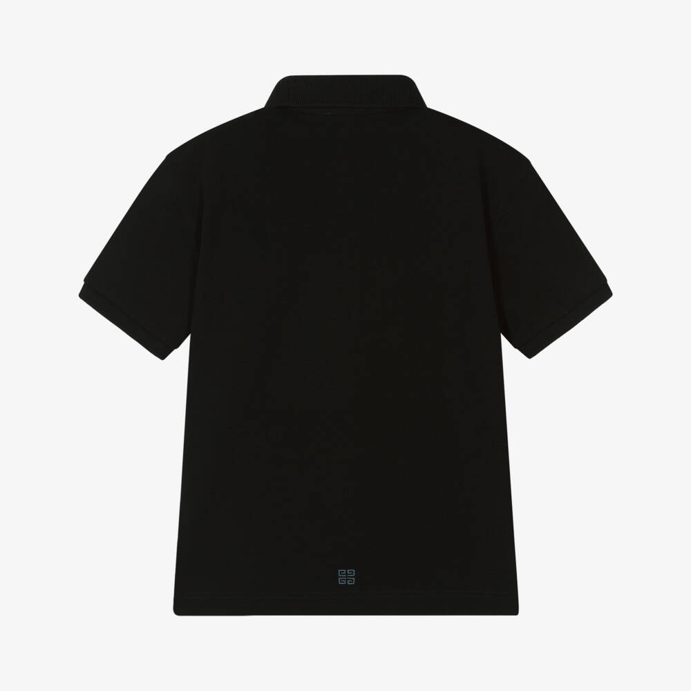 Givenchy-Boys Classic Black Piqué Polo | Childrensalon Outlet