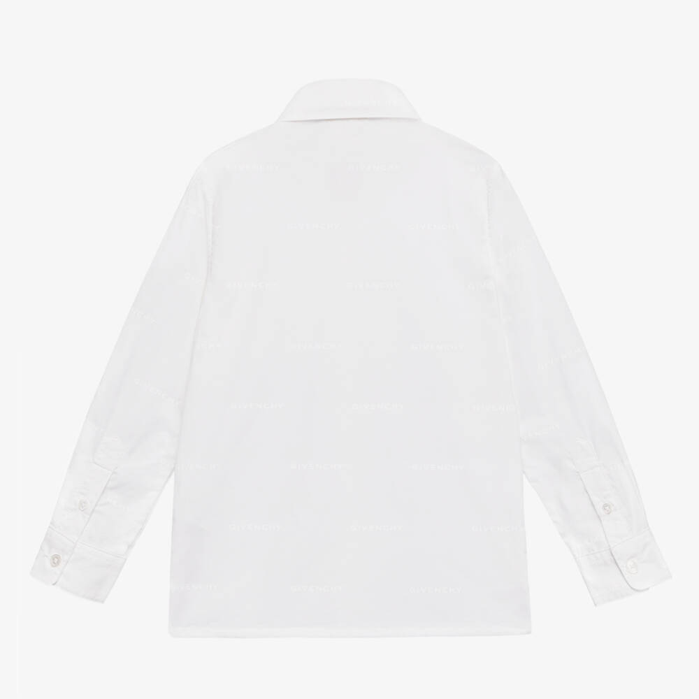 Givenchy-Boys Classic White Poplin Shirt | Childrensalon Outlet