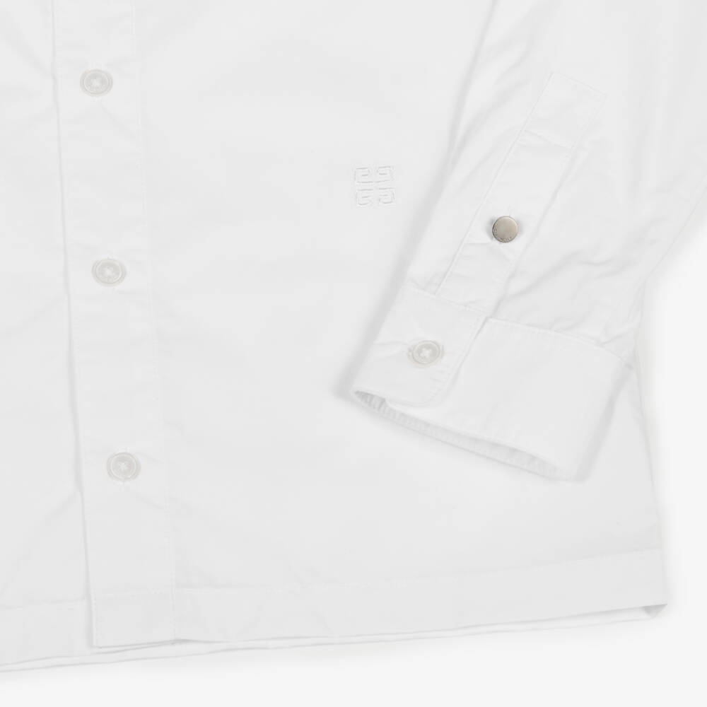 Givenchy-Boys Classic White Woven Shirt | Childrensalon Outlet