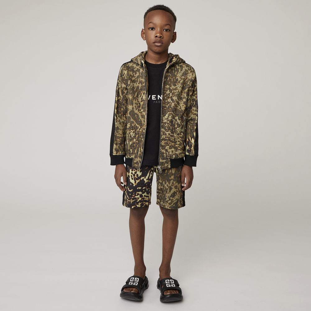Givenchy Boys Green 4G Animal Hoodie Childrensalon Outlet