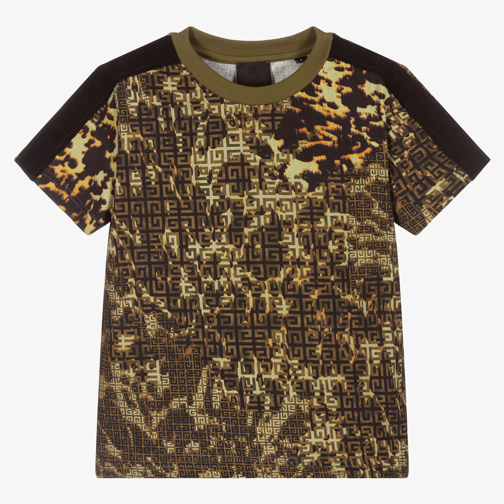 Givenchy - T-shirt camouflage 4G Garçon | Childrensalon