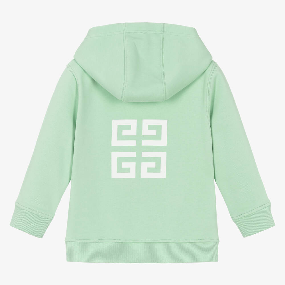 Givenchy Boys Green 4G Logo Hoodie