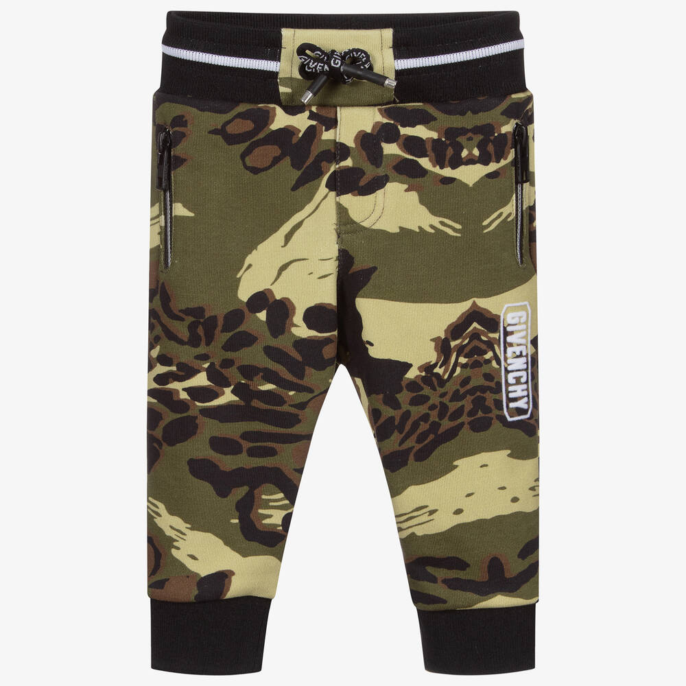 Givenchy - Jogging camouflage vert Garçon | Childrensalon