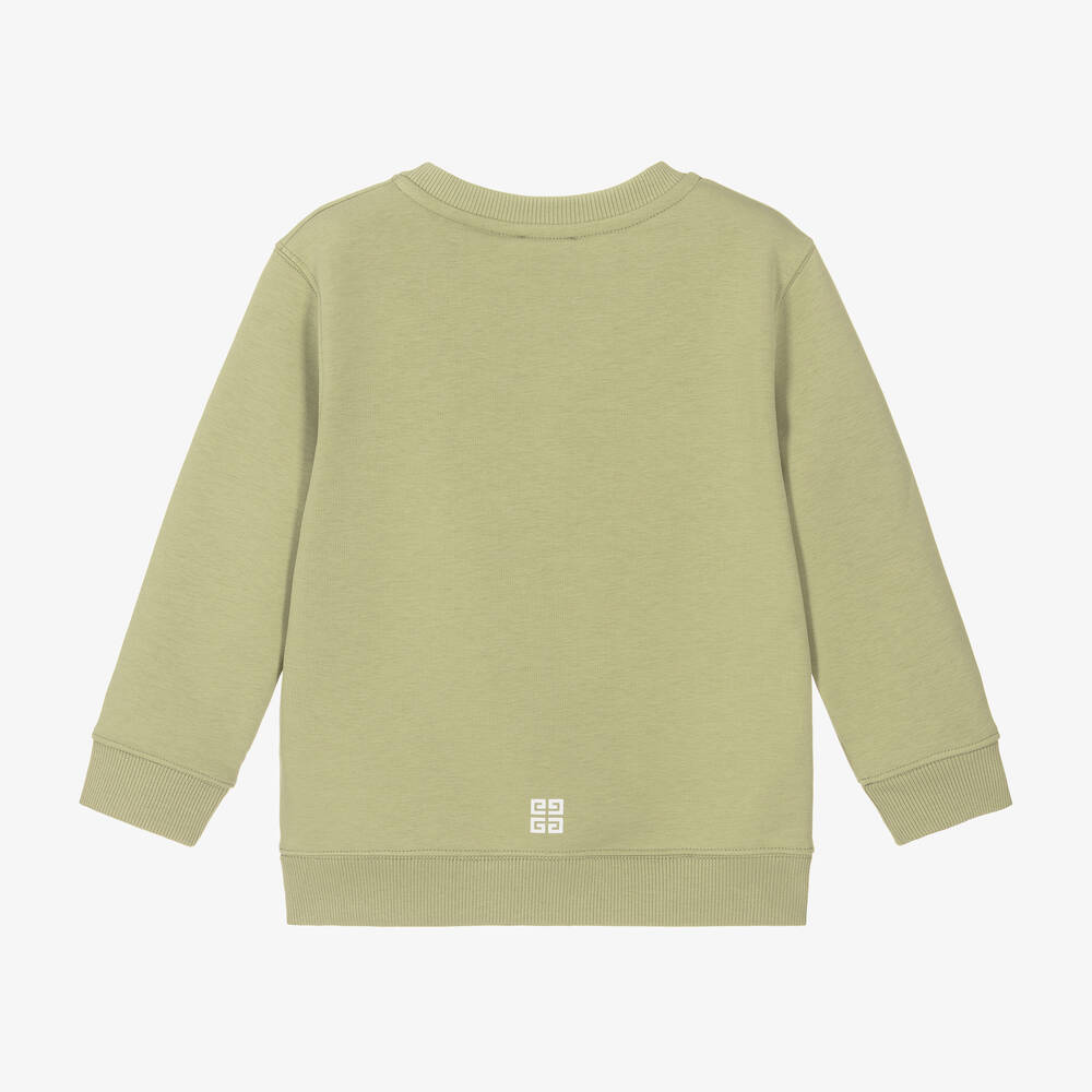 Givenchy-Boys Green Cotton Sweatshirt | Childrensalon Outlet