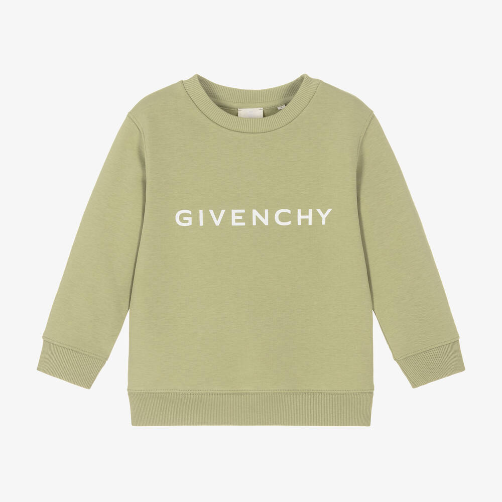 Givenchy-Boys Green Cotton Sweatshirt | Childrensalon Outlet