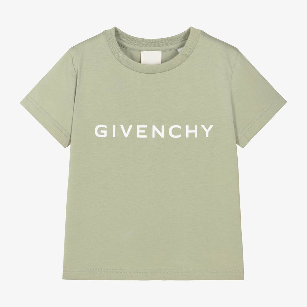Givenchy-Boys Green Cotton T-Shirt | Childrensalon Outlet