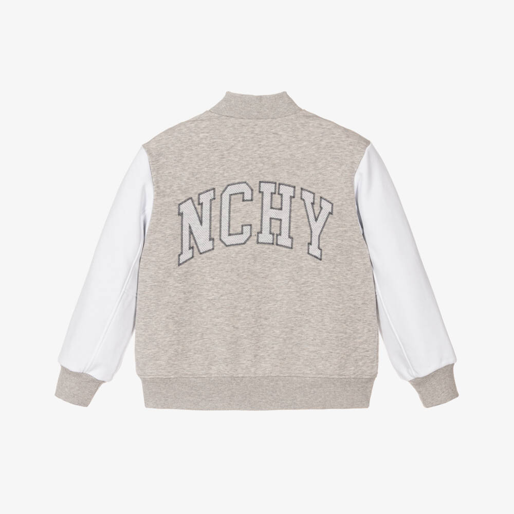 Givenchy-Boys Grey Knit Varsity Jacket | Childrensalon Outlet