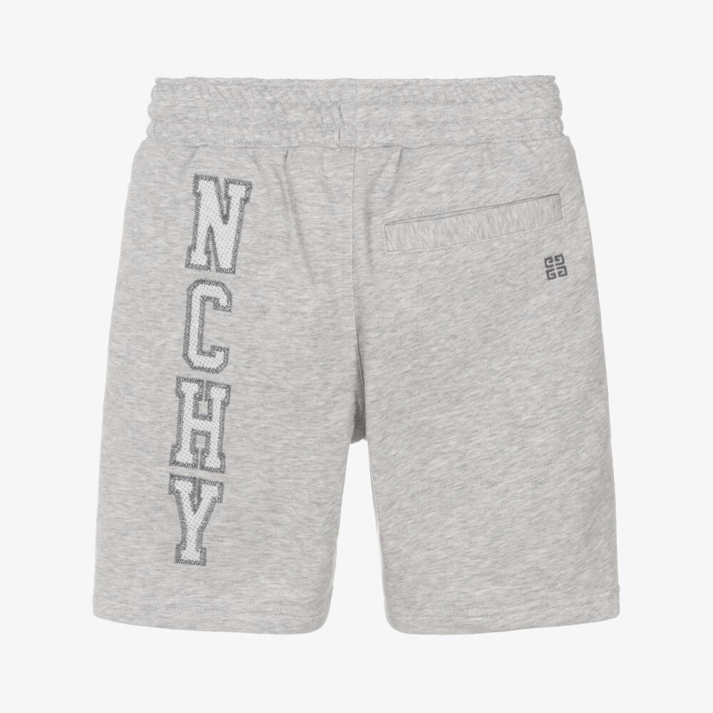 Givenchy-Boys Grey Luxe Cotton Shorts | Childrensalon Outlet