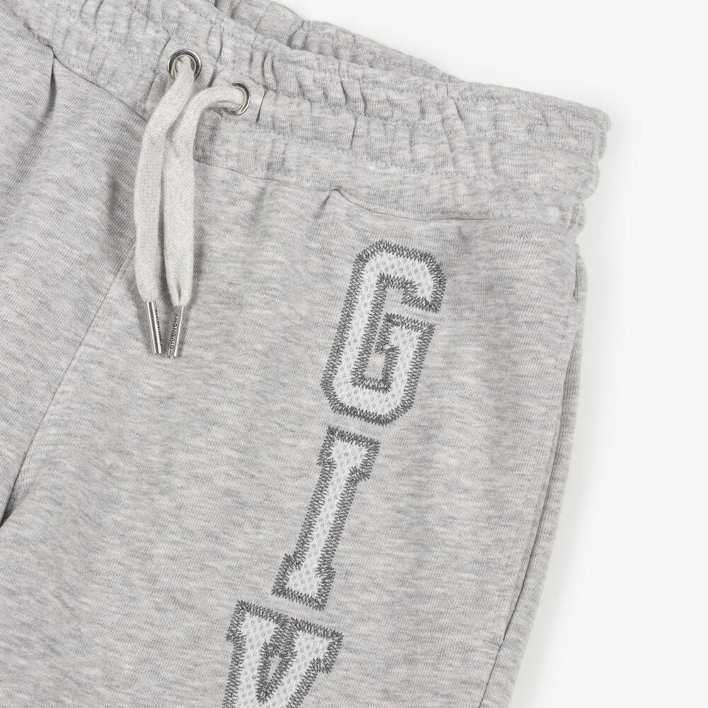 Givenchy-Boys Grey Luxe Cotton Shorts | Childrensalon Outlet