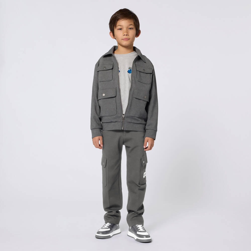 Givenchy-Серая миланская утилитарная куртка для мальчиков | Childrensalon Outlet