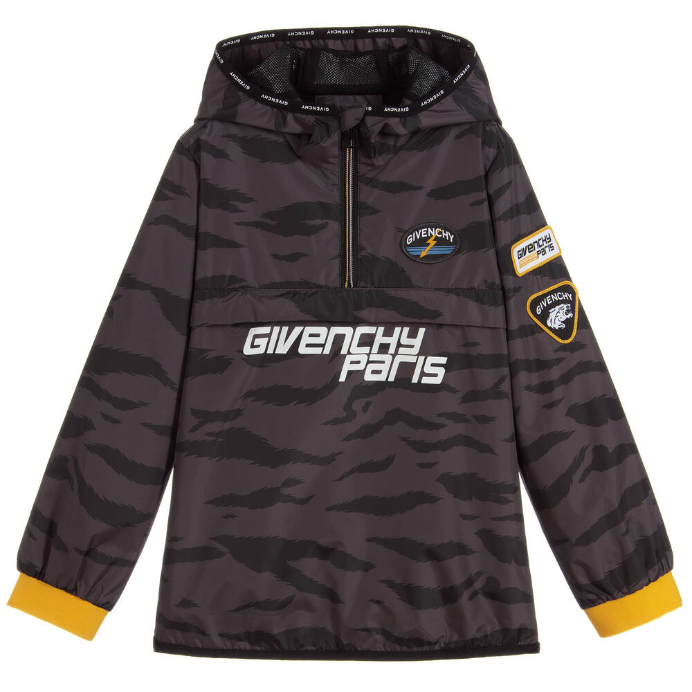 Givenchy - Boys Grey Windbreaker Jacket | Childrensalon