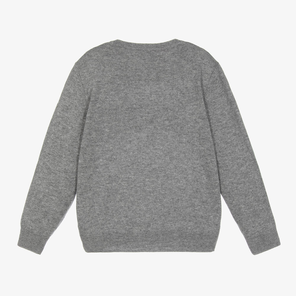 Givenchy Boys Grey Wool Cashmere Sweater Childrensalon Outlet