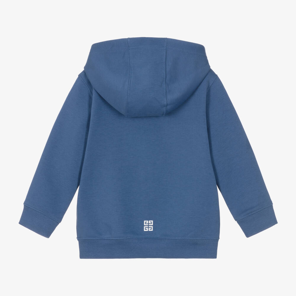 Givenchy-Boys Hooded Blue Zip Jacket | Childrensalon Outlet