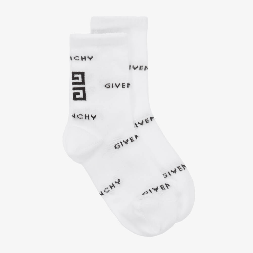 Givenchy-Boys Ivory Cotton Knit Socks | Childrensalon Outlet