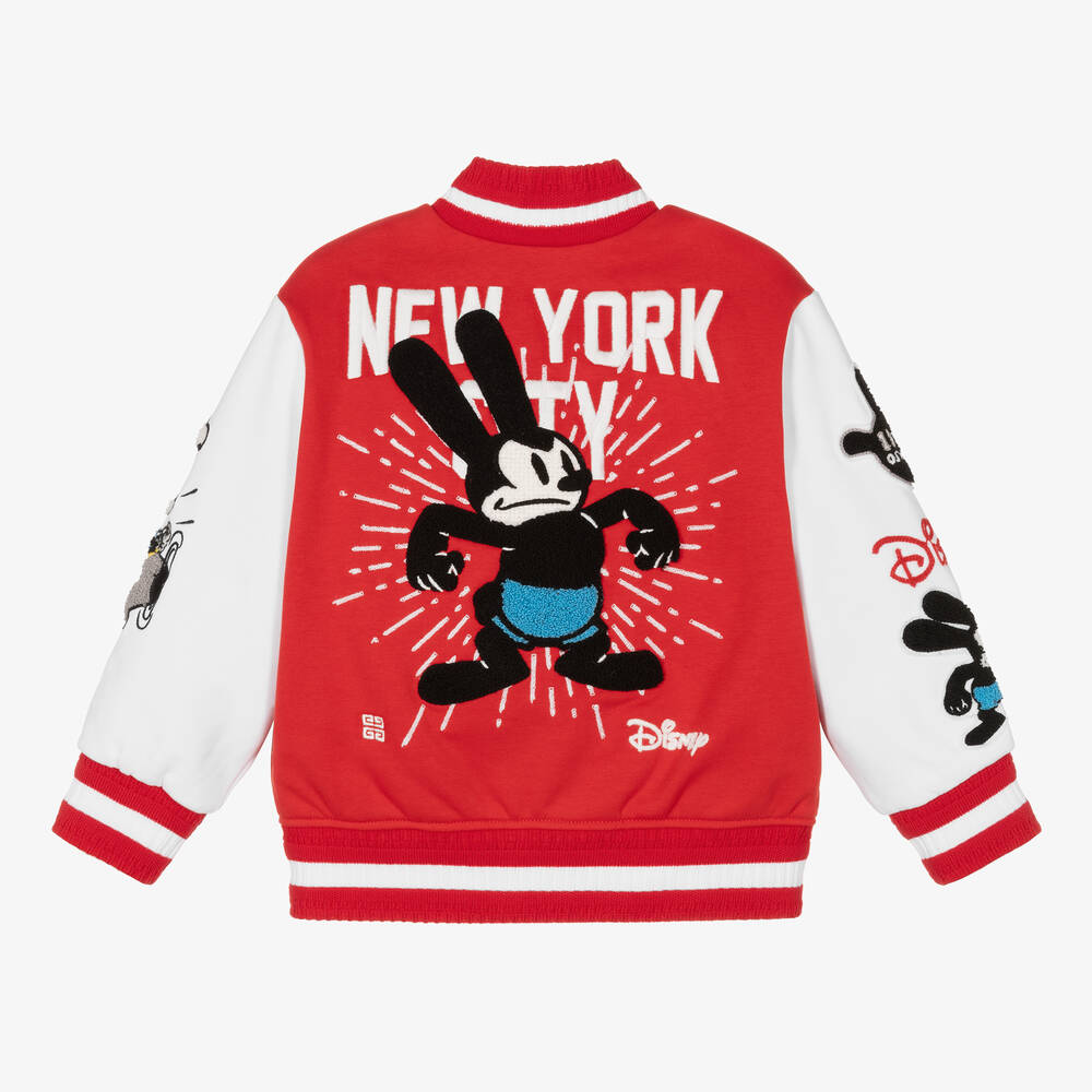 Givenchy-جاكيت بيسبول بطبعة ديزني قطن لون أحمر للأولاد | Childrensalon Outlet