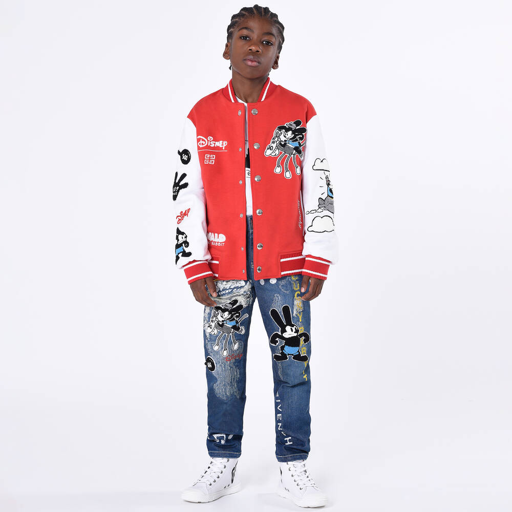 Givenchy Blouson rouge en coton Disney Childrensalon Outlet