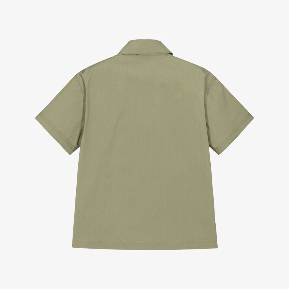 Givenchy-Boys Relaxed Fit Green Cotton Top | Childrensalon Outlet