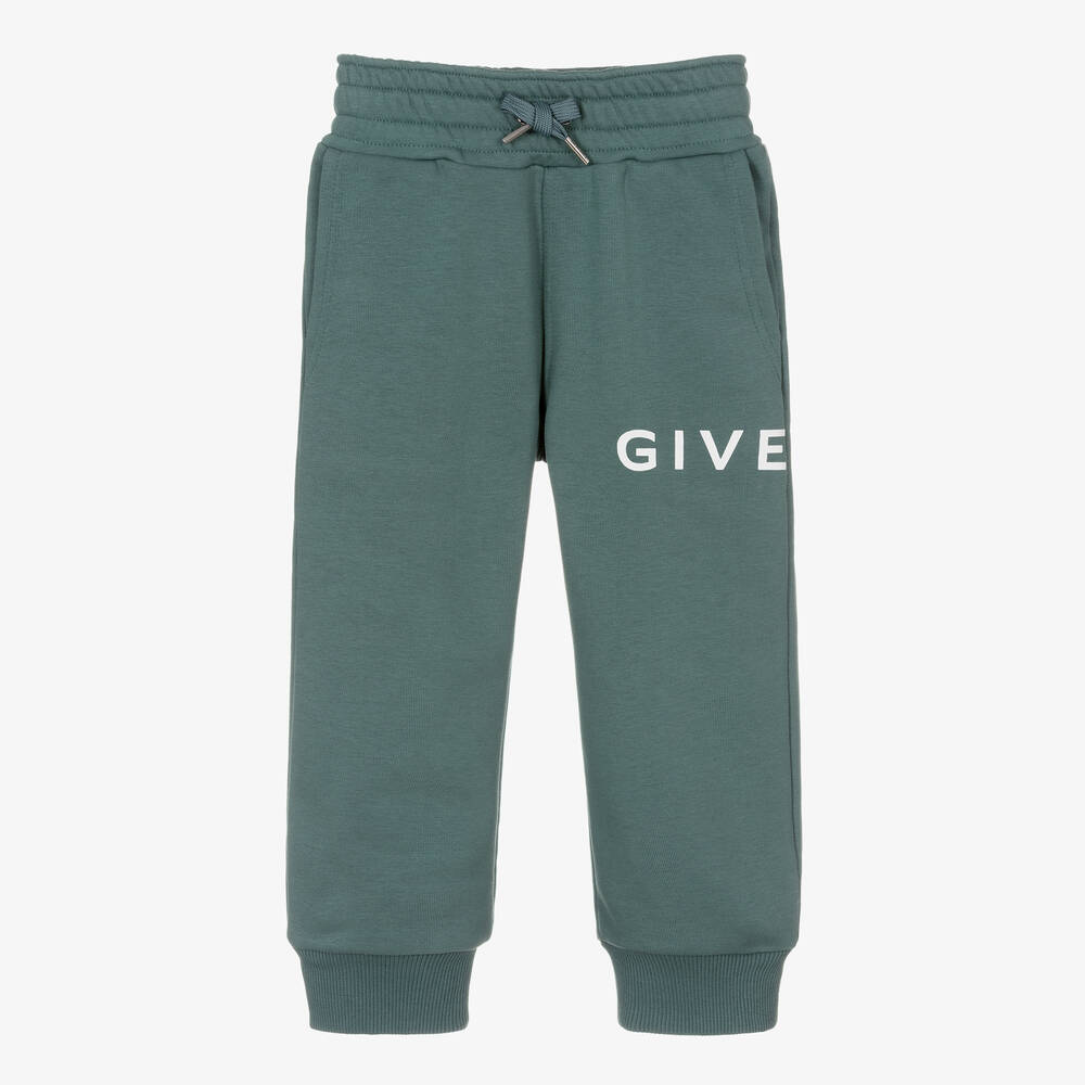 Givenchy - Pantalon de jogging en coton vert d'eau garçon | Childrensalon