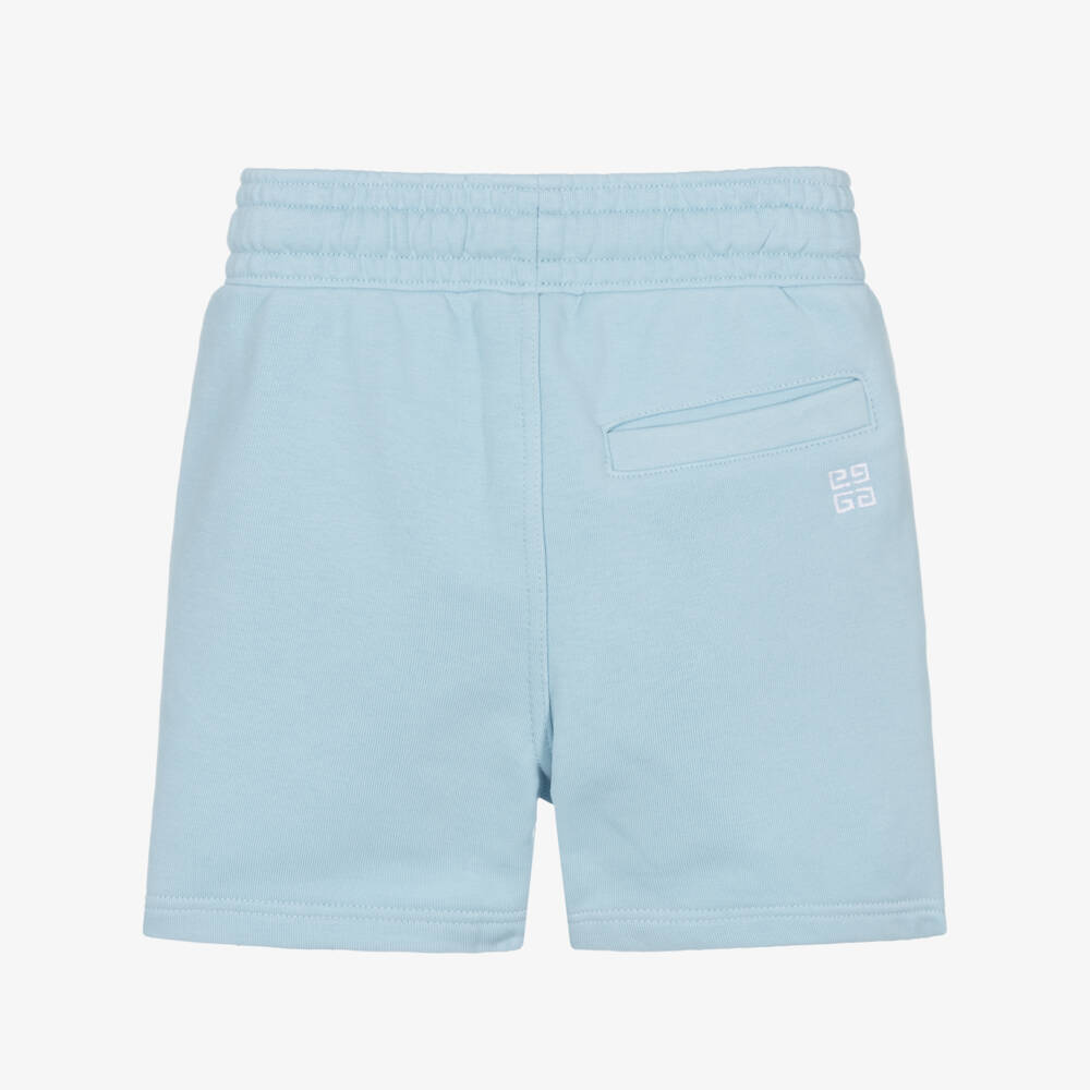 Givenchy-Boys Sky Blue Jersey Comfort Shorts | Childrensalon Outlet