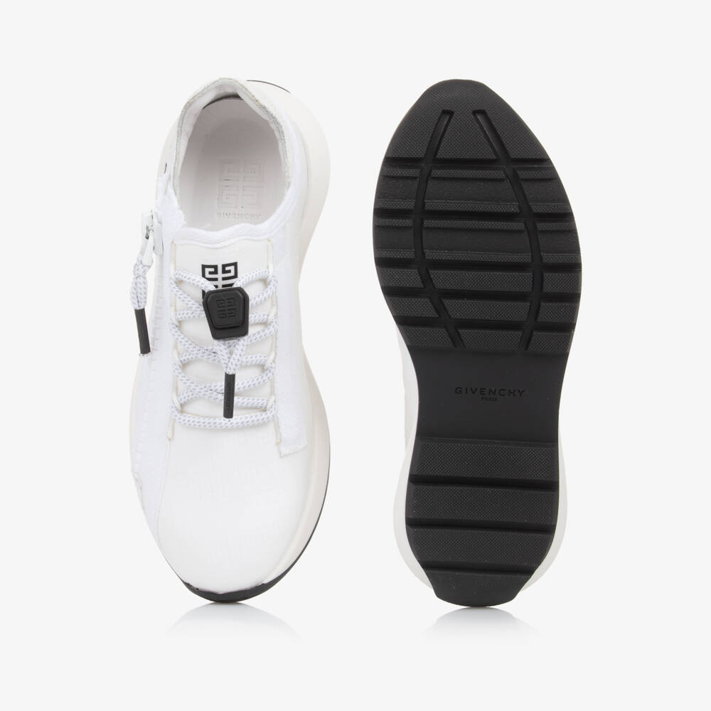 Givenchy-Boys Sleek White Zip Sneakers | Childrensalon Outlet