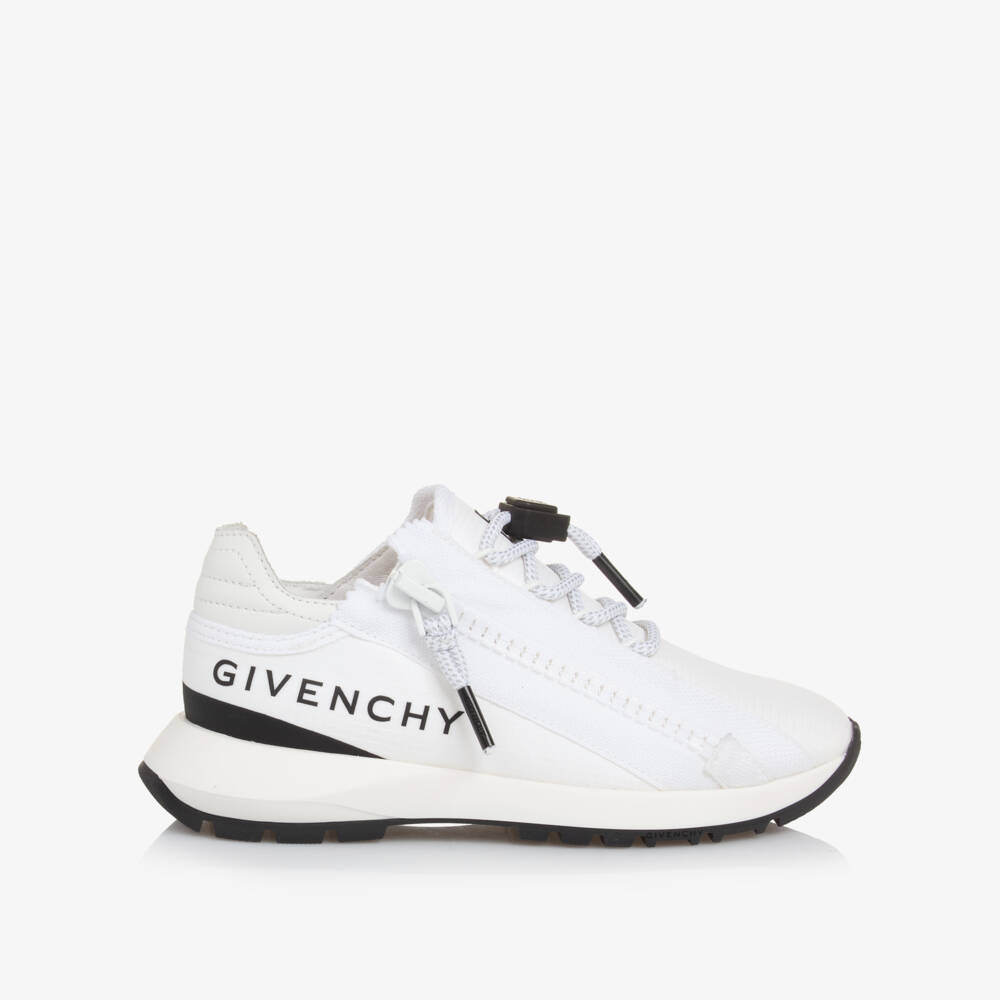 Givenchy-Boys Sleek White Zip Sneakers | Childrensalon Outlet