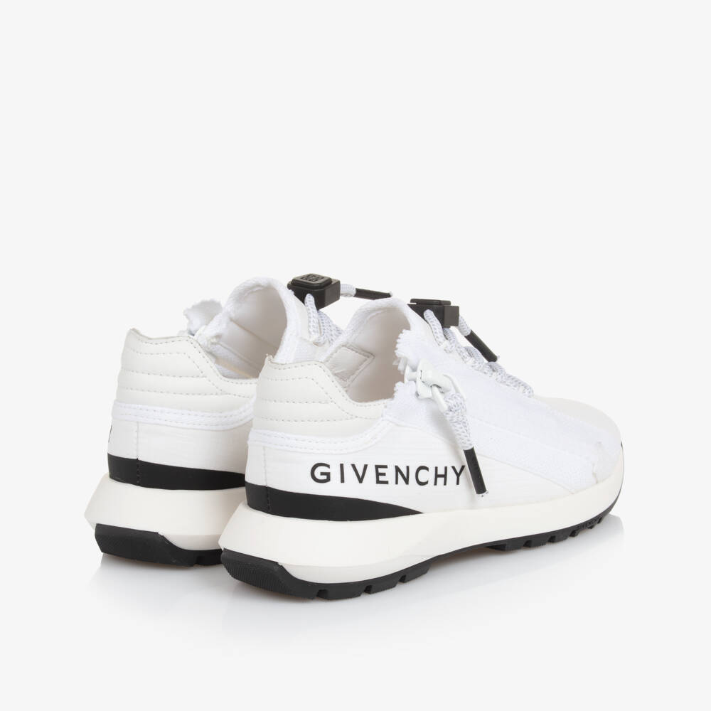 Givenchy-Boys Sleek White Zip Sneakers | Childrensalon Outlet