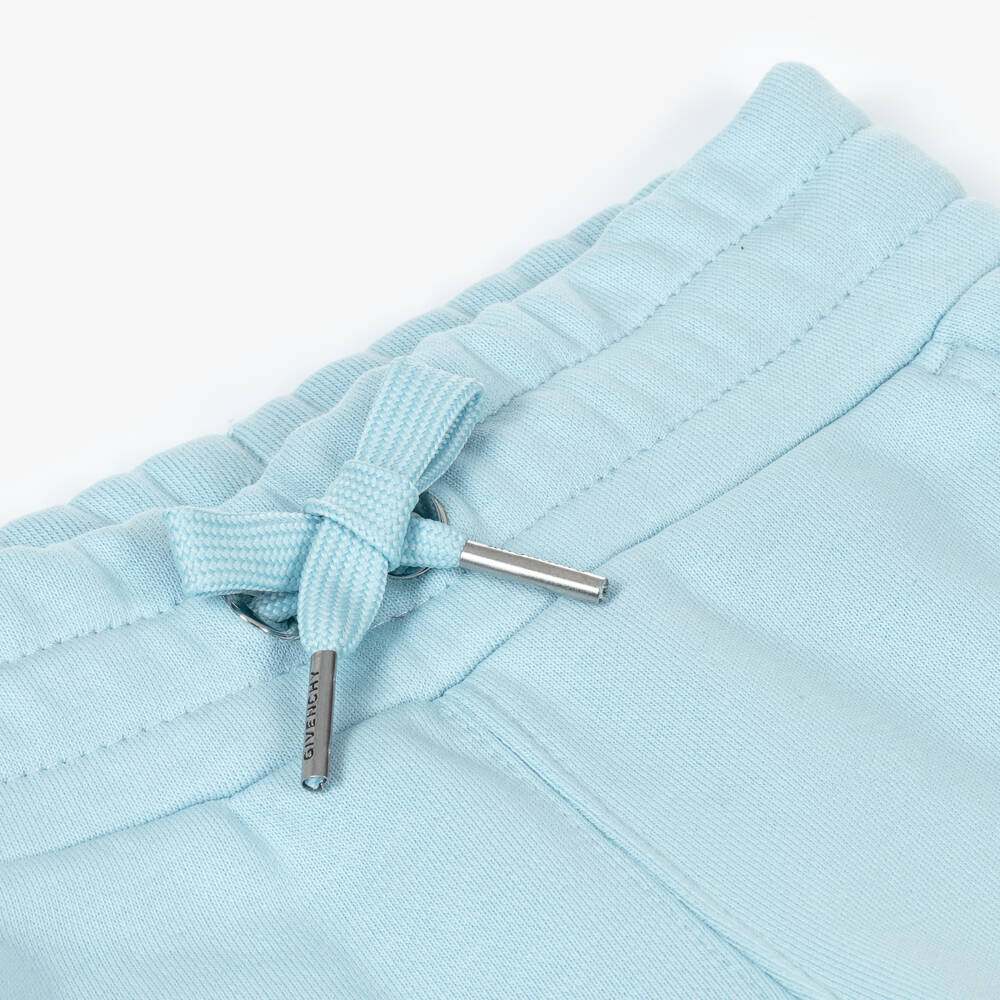 Givenchy-Boys Soft Blue Jersey Shorts | Childrensalon Outlet