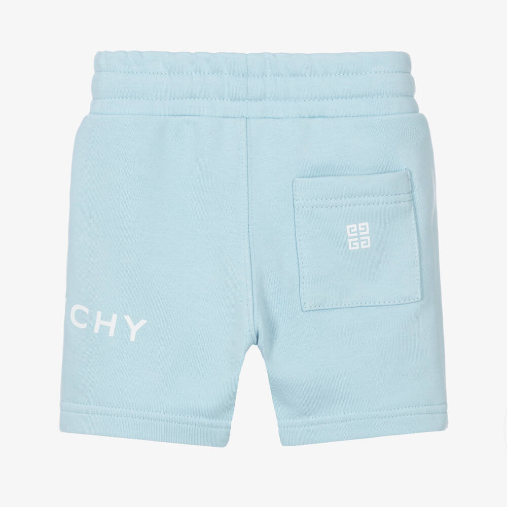 Givenchy-Boys Soft Blue Jersey Shorts | Childrensalon Outlet