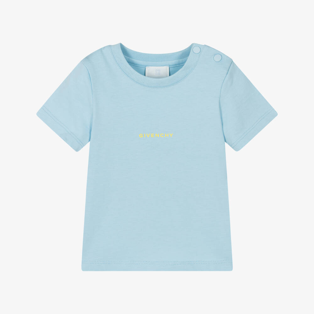 Givenchy-تيشيرت أزرق ناعم للأولاد بشعار | Childrensalon Outlet