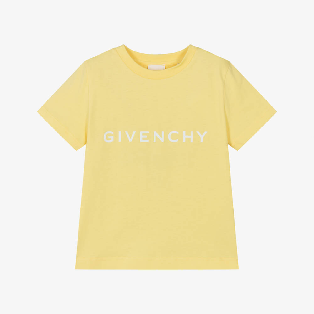 Givenchy-Boys Soft Jersey Yellow Tee | Childrensalon Outlet