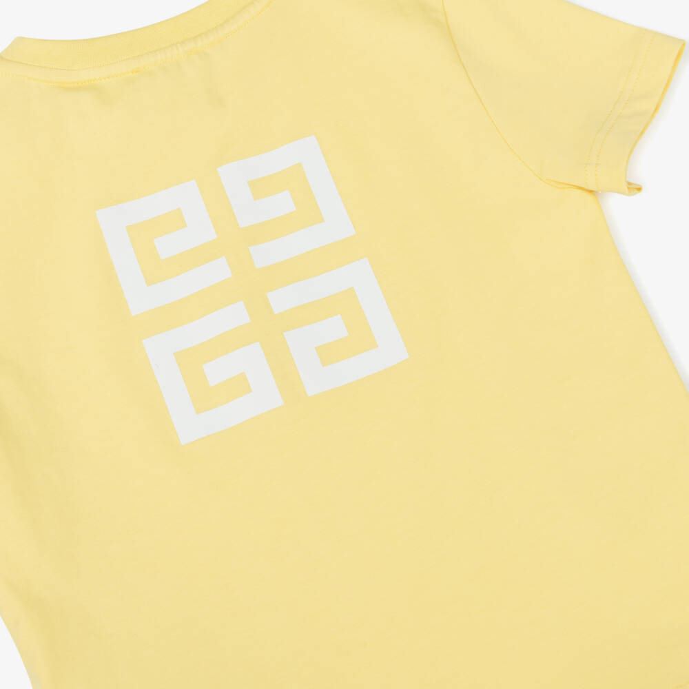 Givenchy-Boys Soft Jersey Yellow Tee | Childrensalon Outlet