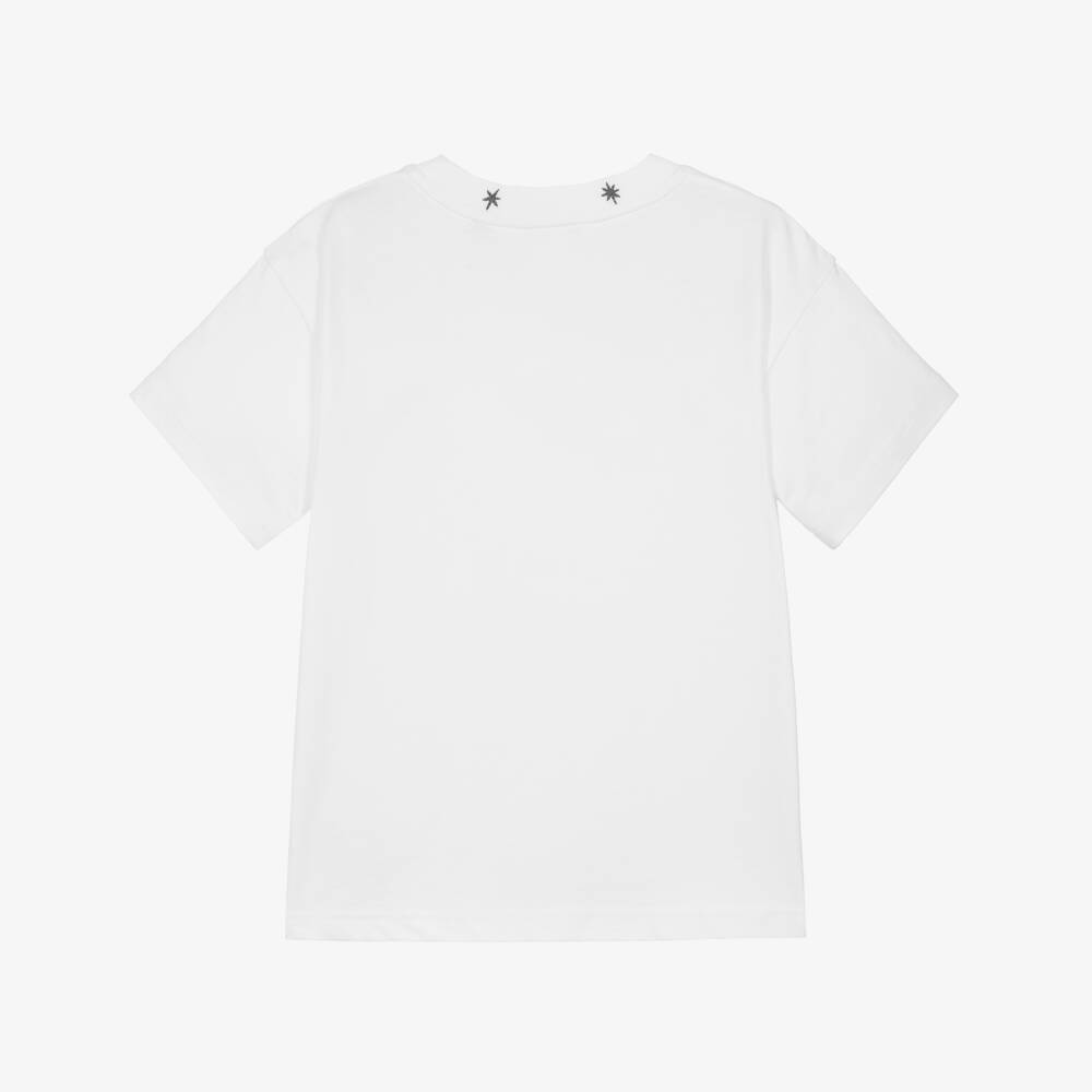 Givenchy-Boys Soft White Star Tee | Childrensalon Outlet