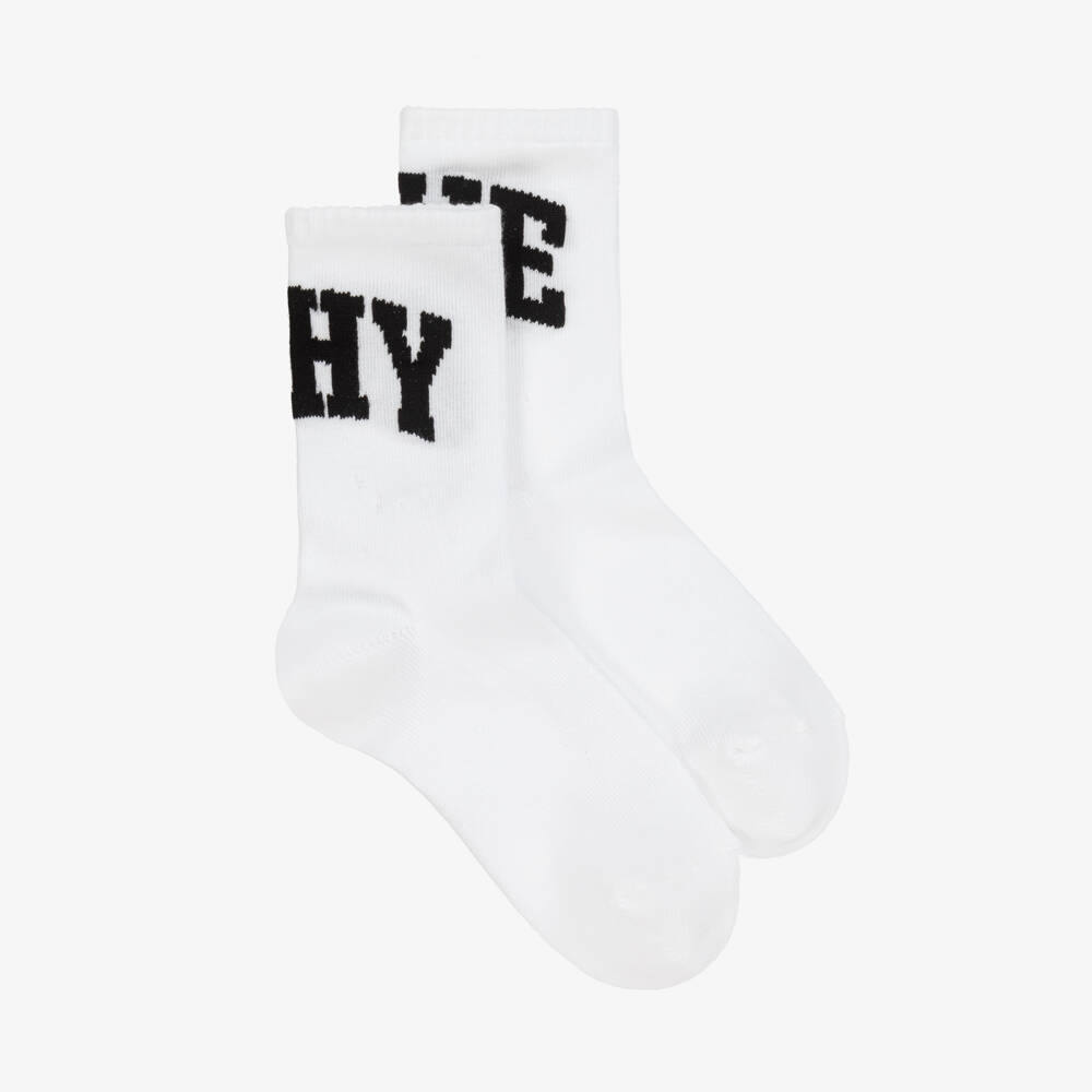 Givenchy-Boys Varsity Emblem Ivory Socks | Childrensalon Outlet