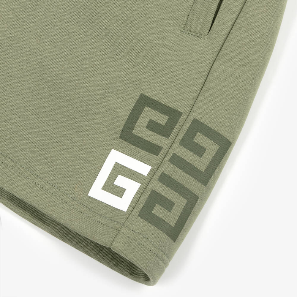 Givenchy-Boys Verdant Cotton Blend Shorts | Childrensalon Outlet