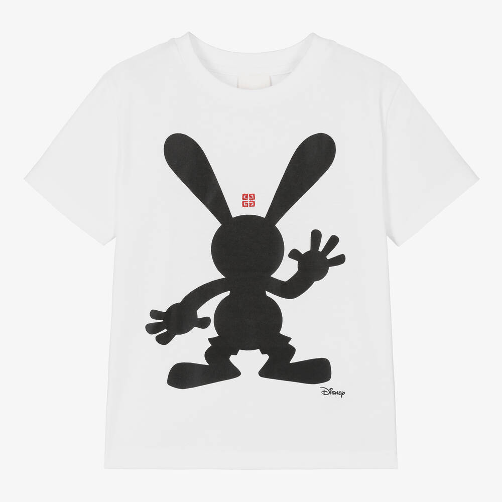 Givenchy - Boys White Cotton Disney & 4G T-Shirt | Childrensalon