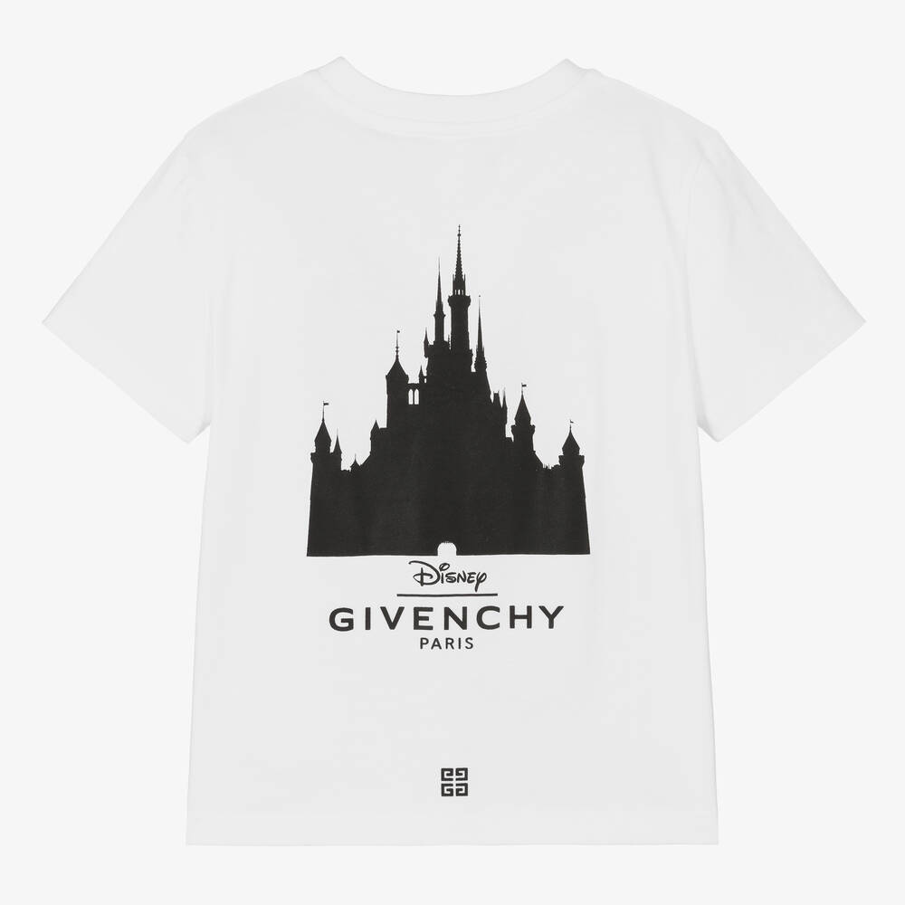 Givenchy Boys White Cotton Disney 4G T Shirt Childrensalon Outlet