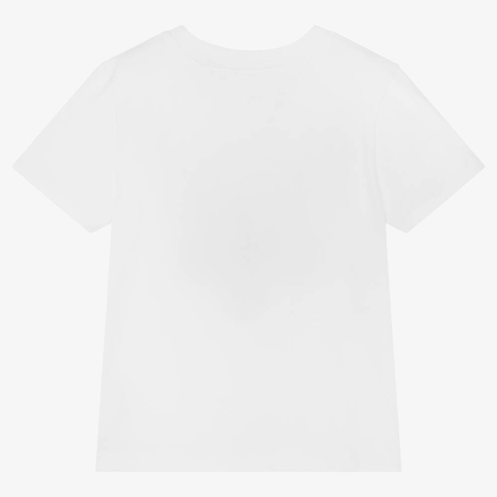 Givenchy-Boys White Cotton Logo T-shirt | Childrensalon Outlet