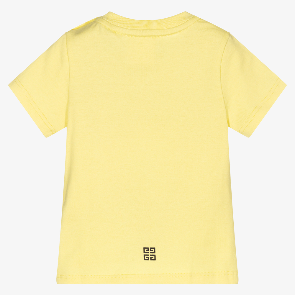 Givenchy - Boys Yellow 4G Logo T-Shirt | Childrensalon Outlet