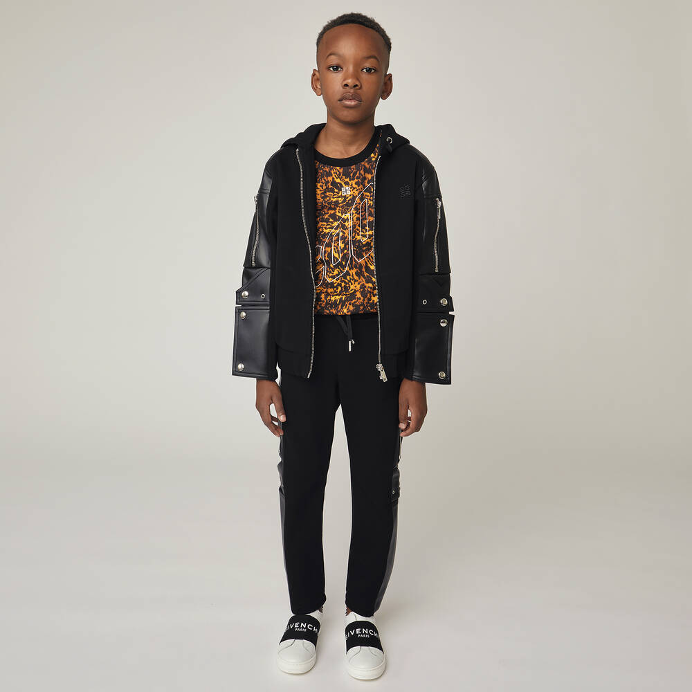 Givenchy-Boys Yellow Marble T-Shirt | Childrensalon Outlet