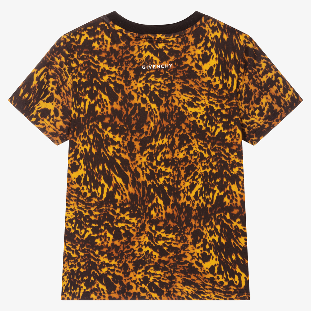 Givenchy Boys Yellow Marble T Shirt Childrensalon Outlet