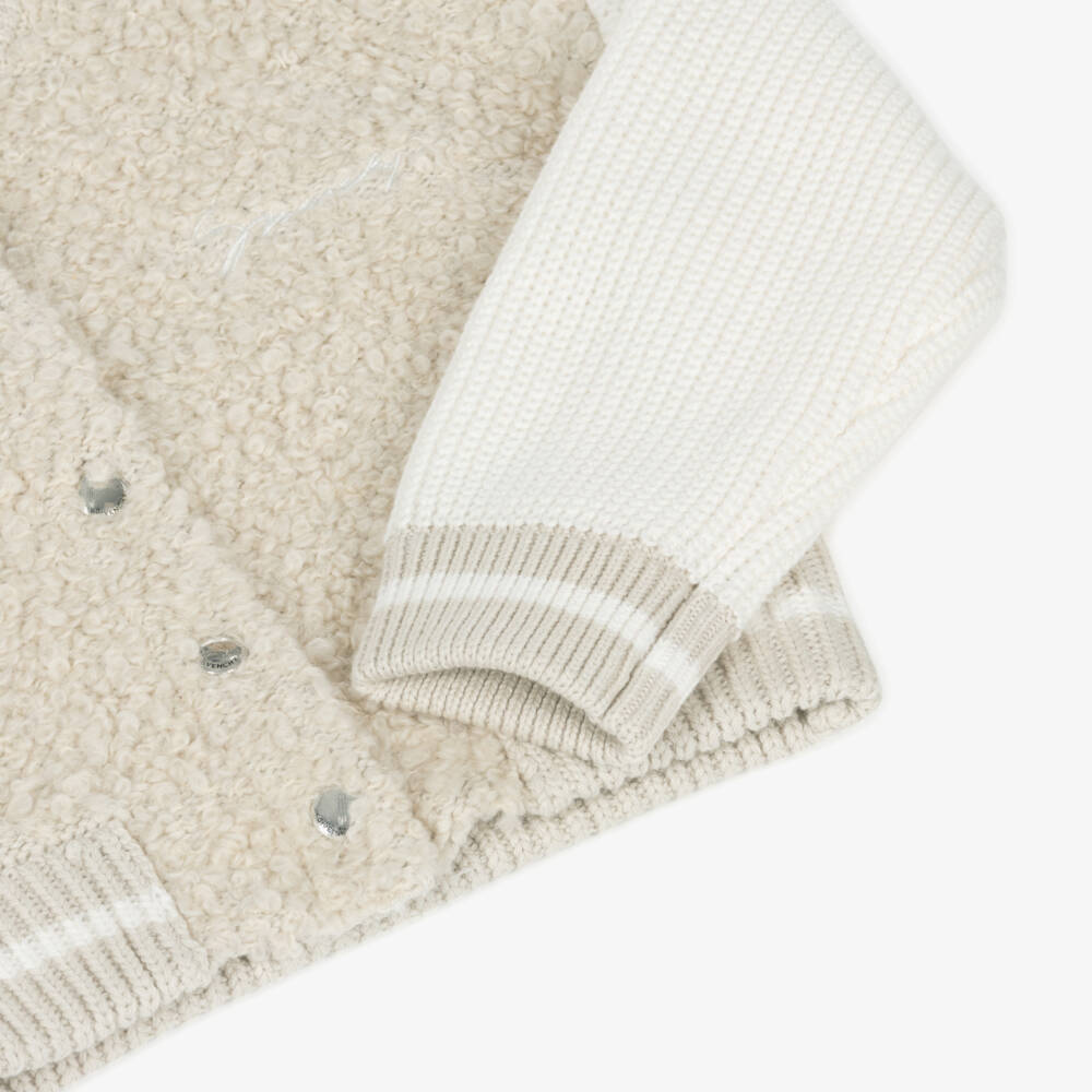 Givenchy-Кремовая шерпа куртка для девочек | Childrensalon Outlet