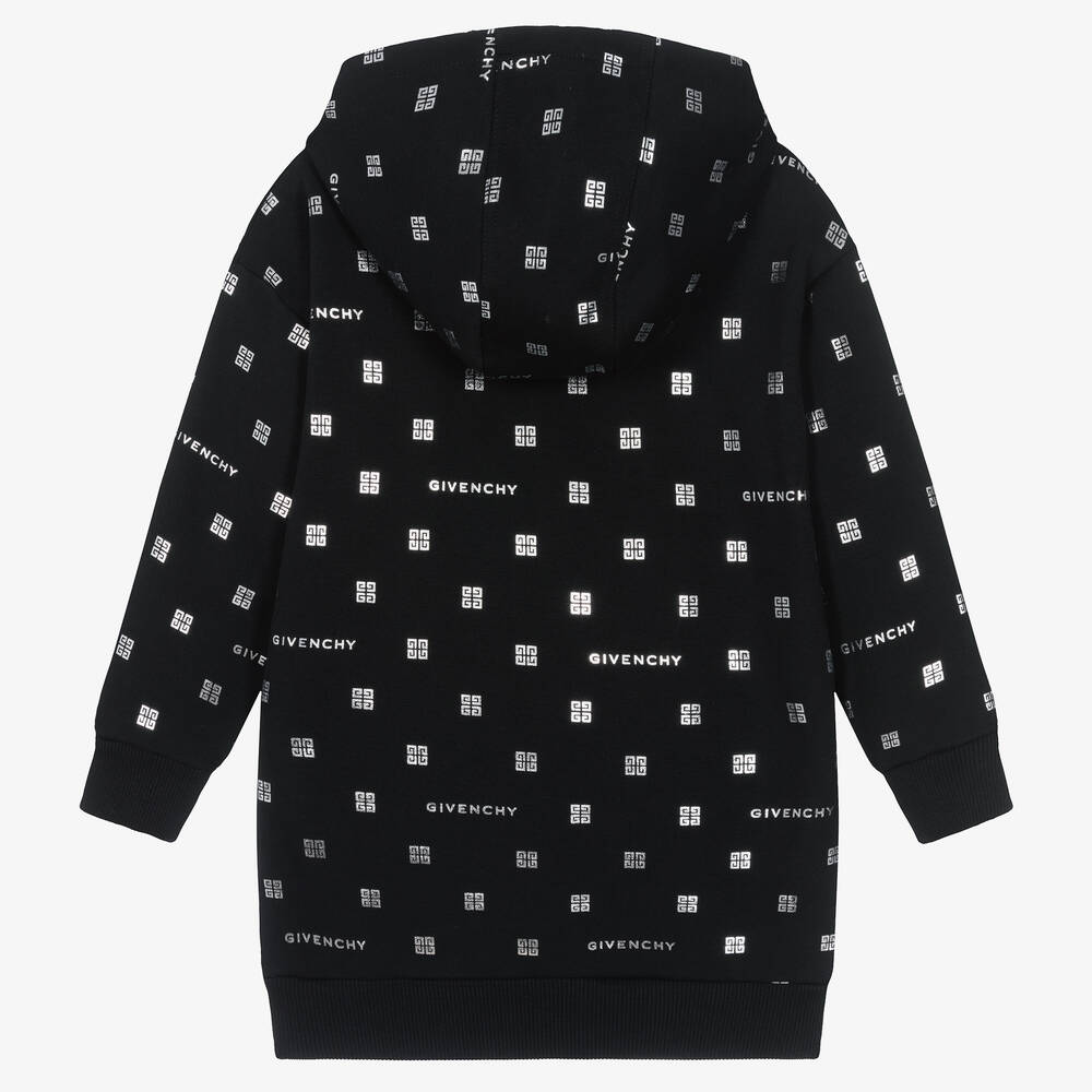 Givenchy-Черное хлопковое платье 4G для девочек | Childrensalon Outlet