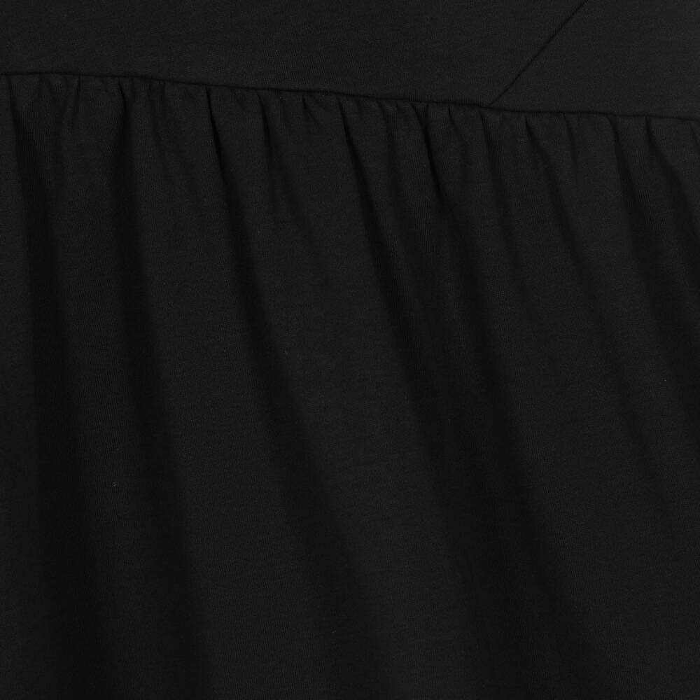 Givenchy-Girls Black Cotton Jersey Dress | Childrensalon Outlet