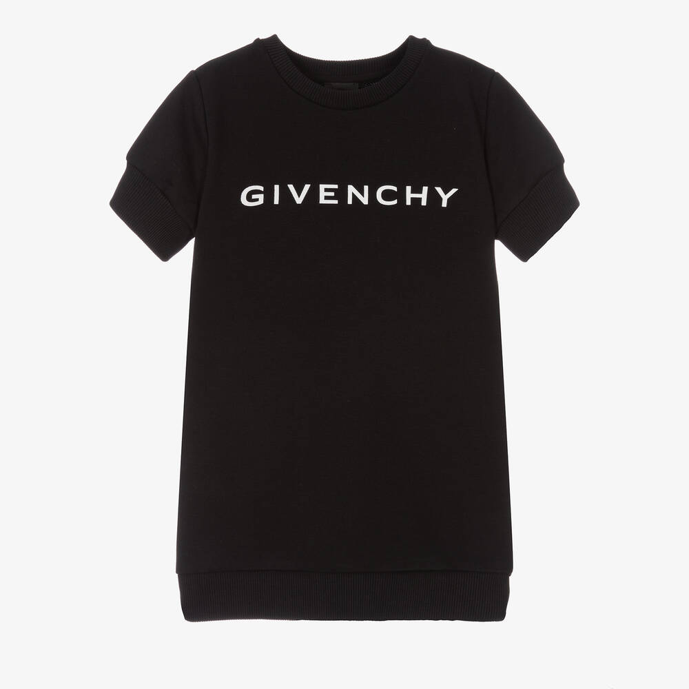 Givenchy - Robe noire en coton fille | Childrensalon