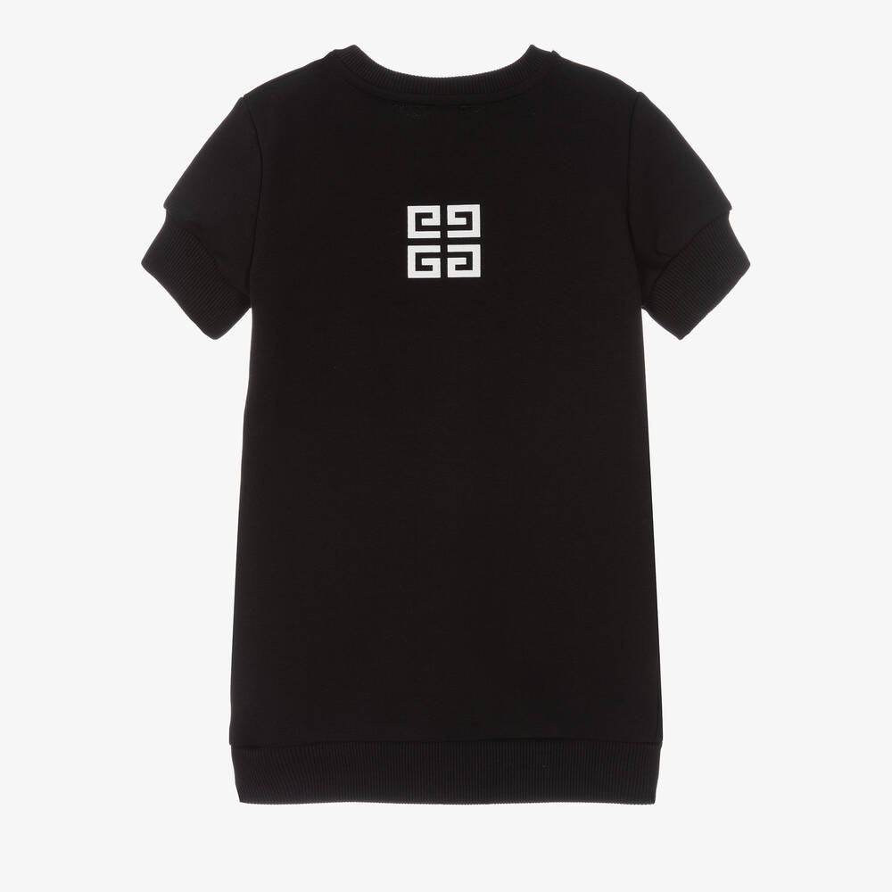 Givenchy Girls Black Cotton Logo Dress
